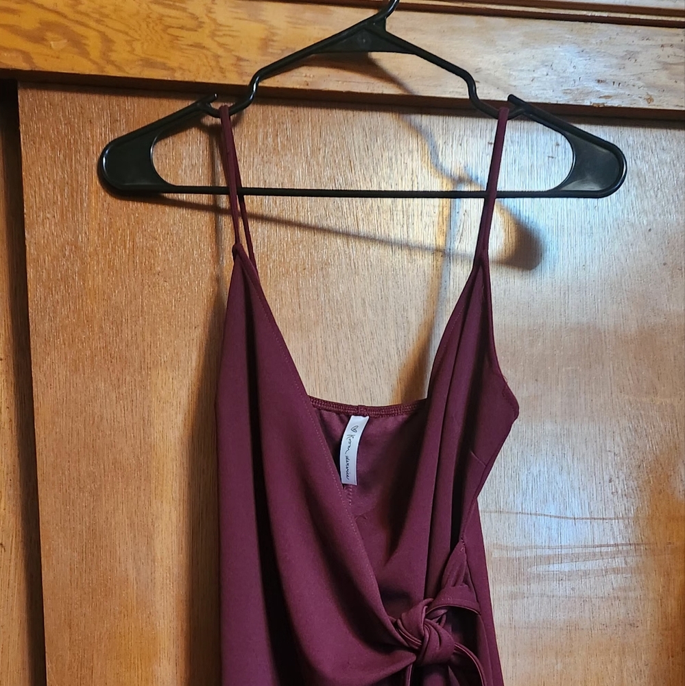 Elegant Burgundy Dress